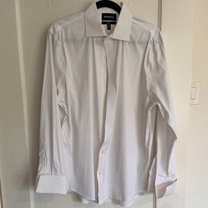 Bonobos Men's White Tuxedo Shirt with Spread Collar